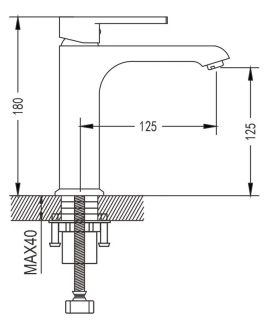 Смеситель для раковины Shevanik S9301 хром